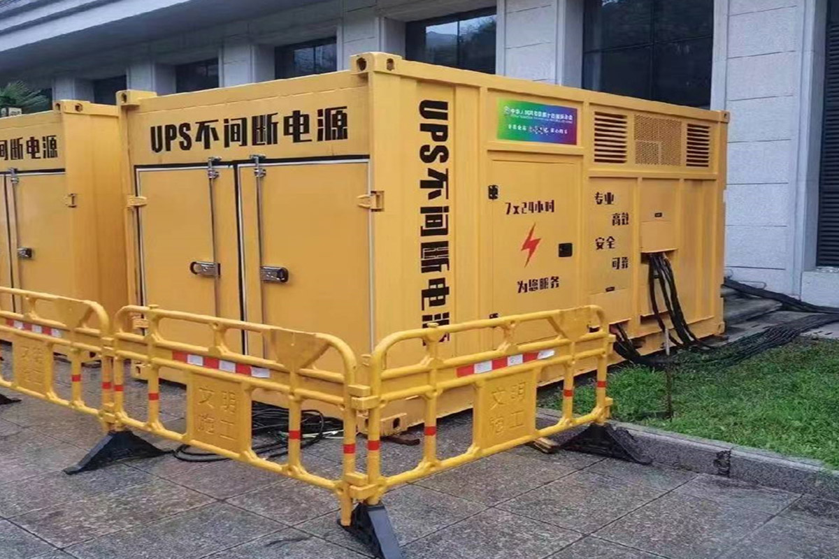 衢江发电机租赁施工现场
